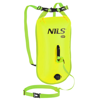 Bouée de sécurité de natation avec sac étanche de 28 L et sac à dos