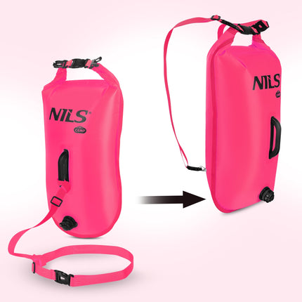 Schwimm-Sicherheitsboje mit 28-Liter-Trockentasche, Rucksack