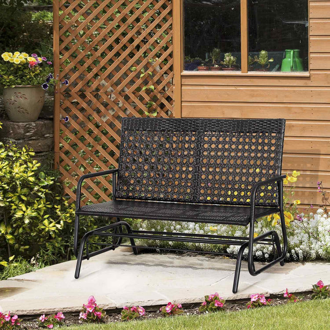 2-Sitzer Polyrattan Garten-Hollywoodschaukel