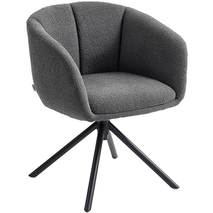 Fauteuil pivotant, assise confortable, gris foncé, capacité de charge 120 kg