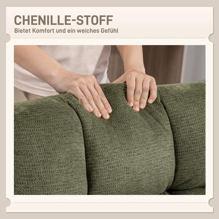 Fauteuil pivotant, assise large, chenille résistante à l'eau, vert