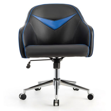 Bürostuhl mit Drehfunktion, höhenverstellbar, neigbar, Blau-Schwarz