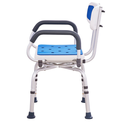 Swivel Shower Chair 360, Adjustable Height, 400 lb Capacity