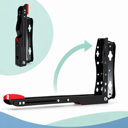 Swivelling Vertical Bicycle Wall Mount with Wall Protector – 1 Mount, Black, Red