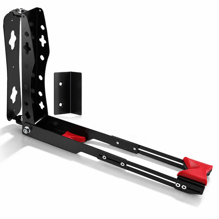 Swivelling Vertical Bicycle Wall Mount with Wall Protector – 1 Mount, Black, Red