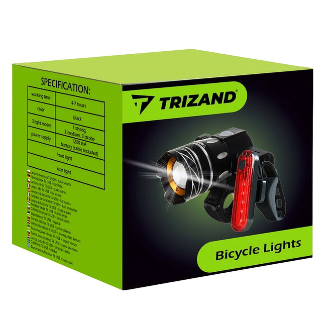 T6 USB Fahrradlicht + Rücklicht 23681