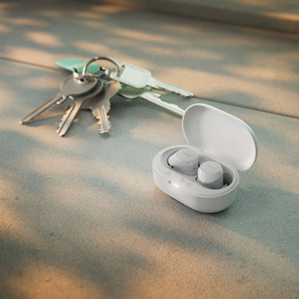 TAT1209WT True Wireless Headphones. Small and comfortable. 6+18 hours of playing time. IPX4 class. White.