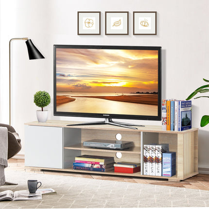 TV-Ständer, Medienkonsole aus Eiche für Fernseher bis 60 Zoll