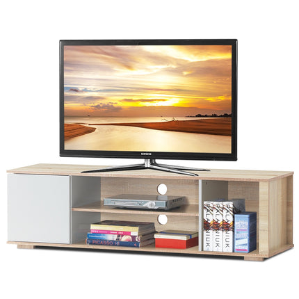 TV-Ständer, Medienkonsole aus Eiche für Fernseher bis 60 Zoll