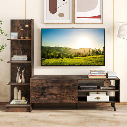 Meuble TV pour téléviseurs jusqu'à 50 pouces, étagère réglable, armoire