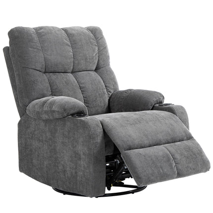 TV-Sessel mit Relaxfunktion, 360° drehbar, dunkelgrau, 88x96x108cm