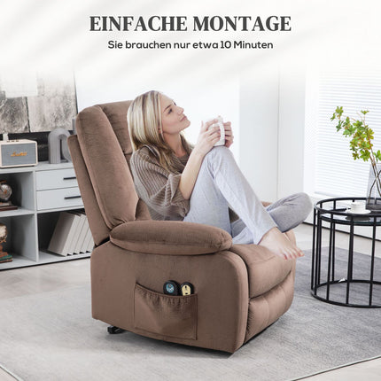 Elektrischer Relaxsessel mit Aufstehhilfe, Massage und Heizung