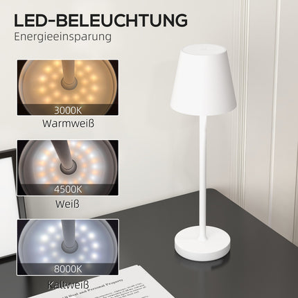 Portable Metal USB Table Lamp - Rechargeable, 3 Light Modes