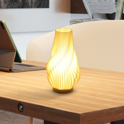 Lampe de table, lampe de table LED intelligente avec abat-jour en forme de fleur imprimé en 3D, application/commande vocale, synchronisation musicale, lampe de chevet à intensité variable avec Alexa et Google Assistant, blanc Aosom