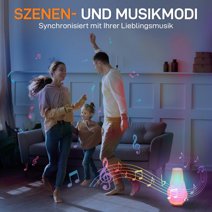 Lampe de table, lampe de table LED intelligente avec abat-jour en forme de fleur imprimé en 3D, application/commande vocale, synchronisation musicale, lampe de chevet à intensité variable avec Alexa et Google Assistant, blanc Aosom