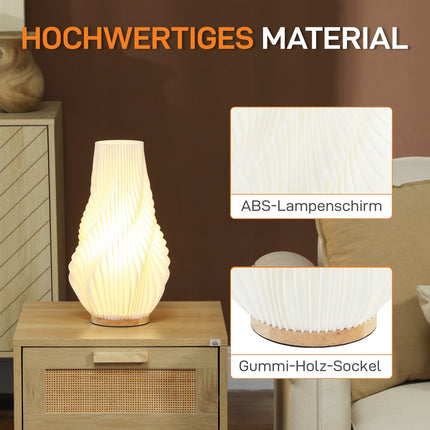 Lampe de table, lampe de table LED intelligente avec abat-jour en forme de fleur imprimé en 3D, application/commande vocale, synchronisation musicale, lampe de chevet à intensité variable avec Alexa et Google Assistant, blanc Aosom