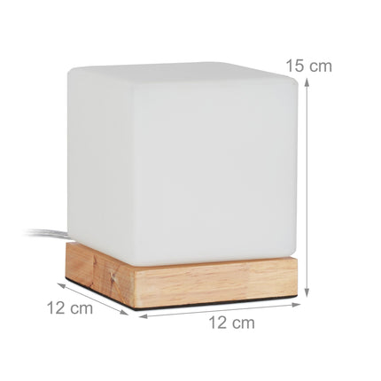 Lampe de table en forme de cube