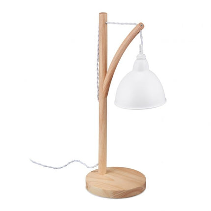Lampe de table en bois et métal