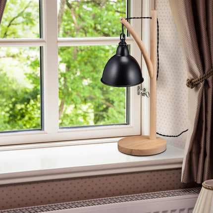 Lampe de table en bois et métal