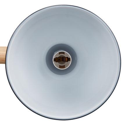 Lampe de table en bois et métal