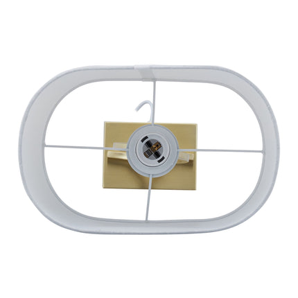 Lampe de table avec abat-jour en tissu doré