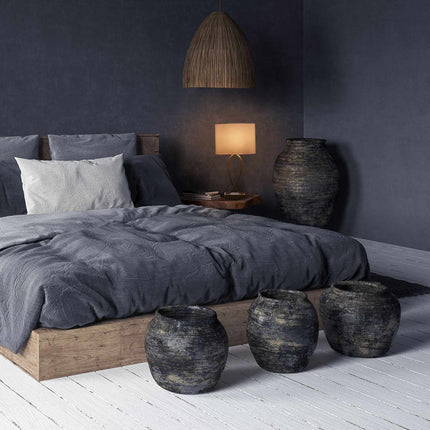 Lampe de table avec abat-jour en tissu doré