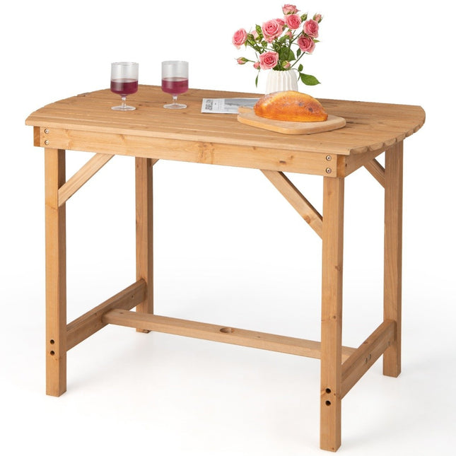 Table de salle à manger de terrasse en bois de sapin 100 x 60,5 x 75 cm naturel