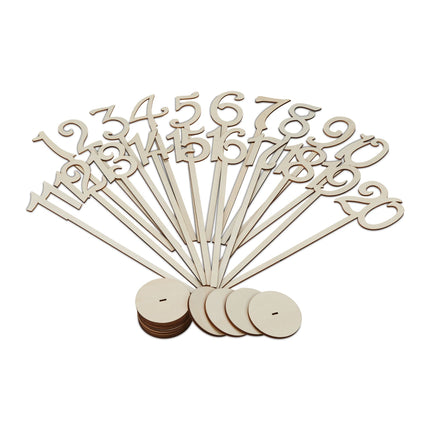 Numéro de table mariage 1-20