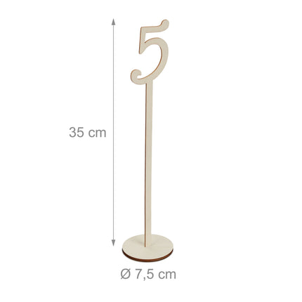 Numéro de table mariage 1-20