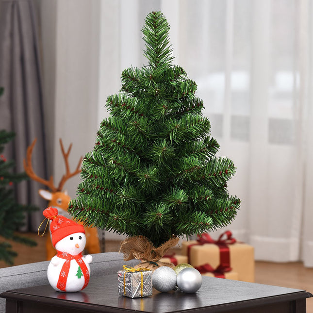 Sapin de Noël artificiel de table, 60 cm, à piles, 67 branches