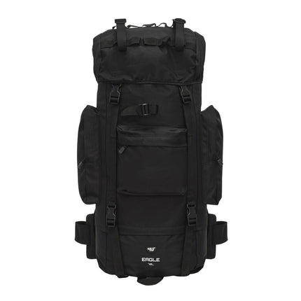 Sac à dos tactique, 70 L, noir, très résistant