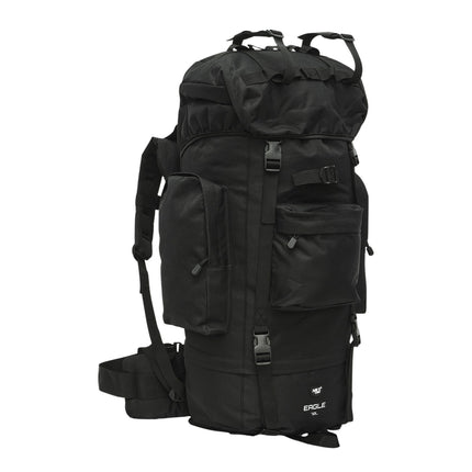 Sac à dos tactique, 70 L, noir, très résistant