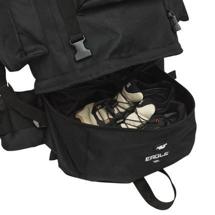 Sac à dos tactique, 70 L, noir, très résistant