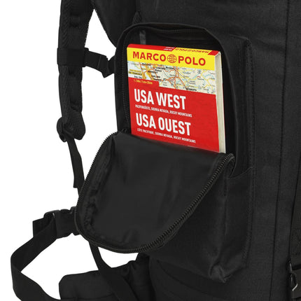 Sac à dos tactique, 70 L, noir, très résistant