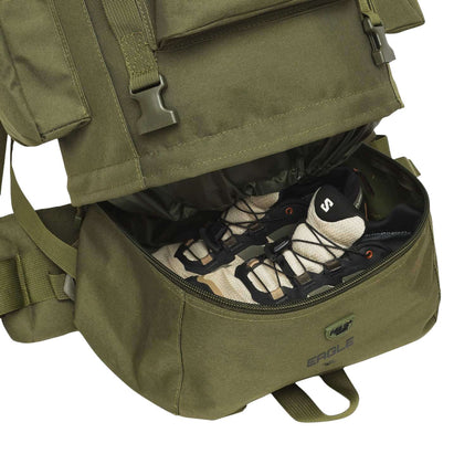 Sac à dos tactique, vert aigle, capacité 70 L