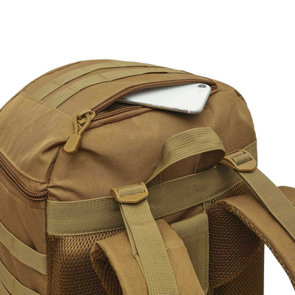 Sac à dos tactique, sable, capacité 65 L