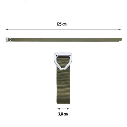 Ceinture tactique, verte, 125 cm, nylon résistant