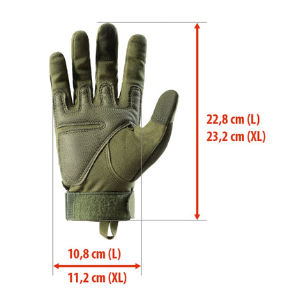Gants tactiques, verts, taille L, matériau durable