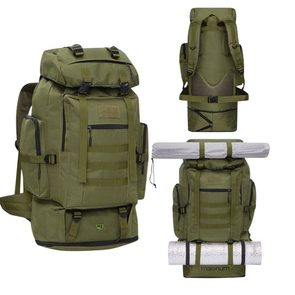 Sac à dos tactique vert, capacité 100 L