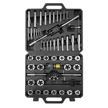 Tap and Die Set, 51-Piece SAE Coarse and Fine, Case