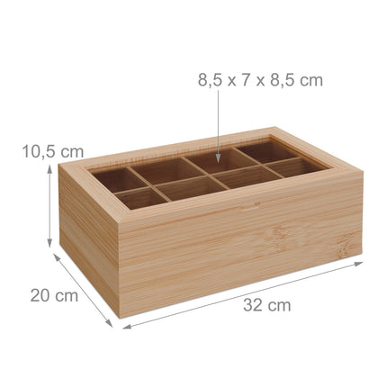 Boîte à thé à 8 compartiments