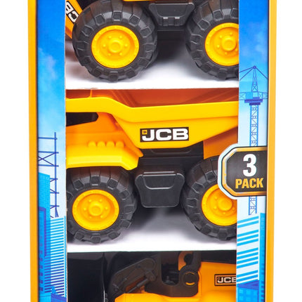 Ensemble de camions Teamsterz JCB, 3 pièces, 18 cm