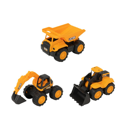 Ensemble de camions Teamsterz JCB, 3 pièces, 18 cm