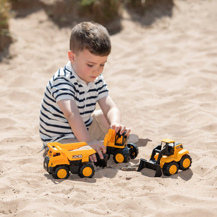 Ensemble de camions Teamsterz JCB, 3 pièces, 18 cm
