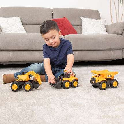 Ensemble de camions Teamsterz JCB, 3 pièces, 18 cm