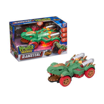 Teamsterz Mighty Machine Dino voiture avec lumière et son, 12,5 cm