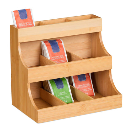 Tee-Organizer 9 Fächer Bambus