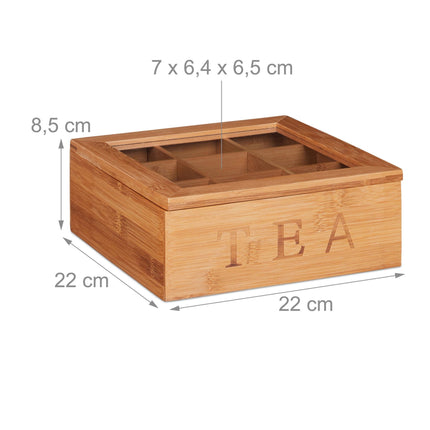 Teask en bambou 9 compartiments