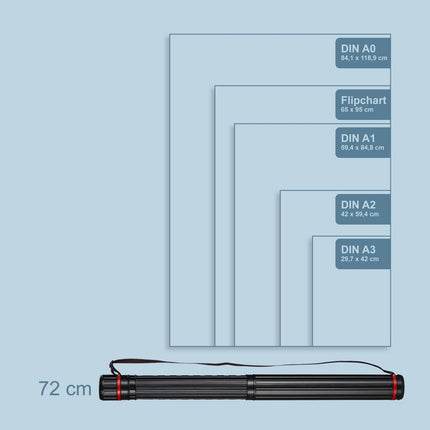 Teleskop-Plakatrolle – Verstellbar, tragbar, sicher