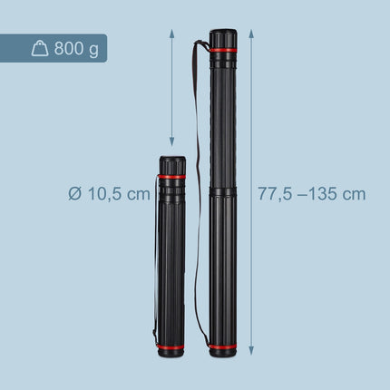 Tube télescopique pour affiches avec sangle réglable